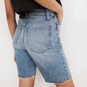 Madewell High Rise Long Denim Shorts